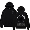 Christian Jesus Faith Over Fear Bible Verse Hoodies Men's Women High Quality Sweatshirts Fashion Vintage Pullovers Streetwear