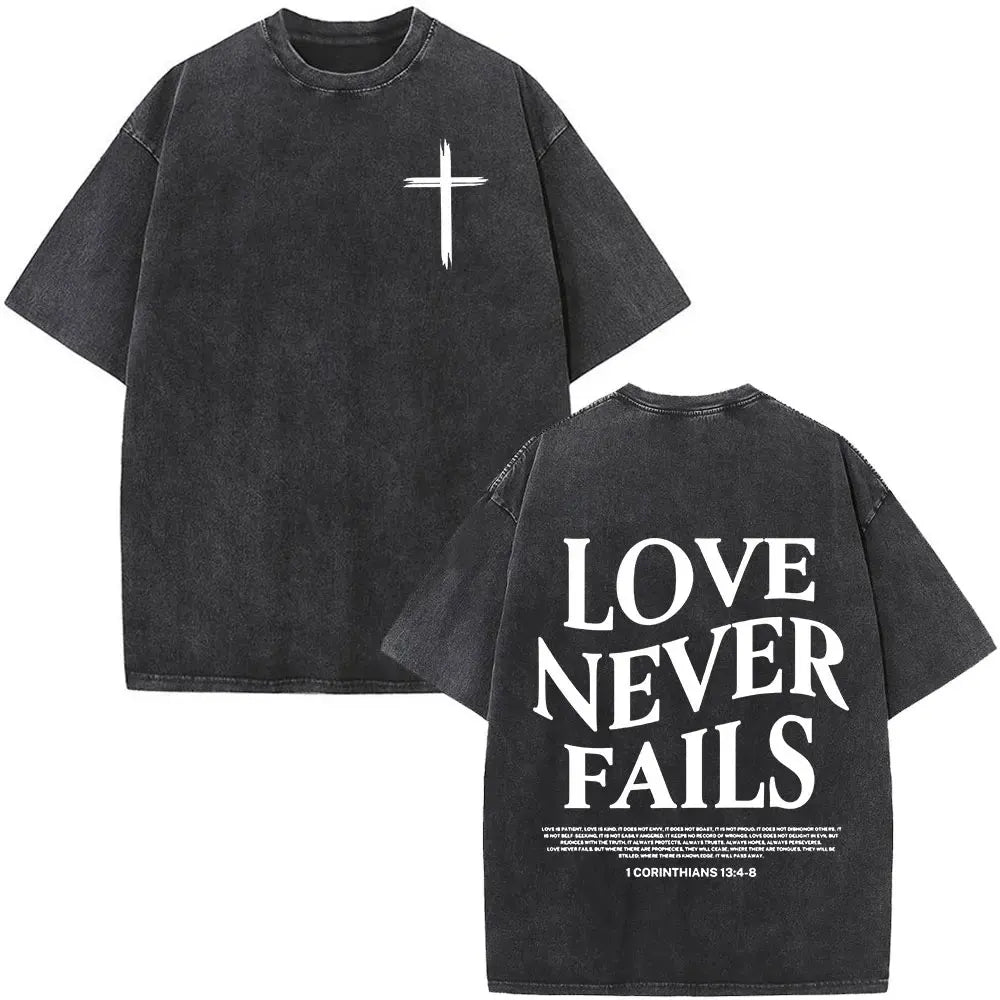 Jesus Is King Christian Graphic Vintage Washed T Shirt Fashion Hip Hop Short Sleeve T-shirts Men Women Cotton Casual T-shirt Top
