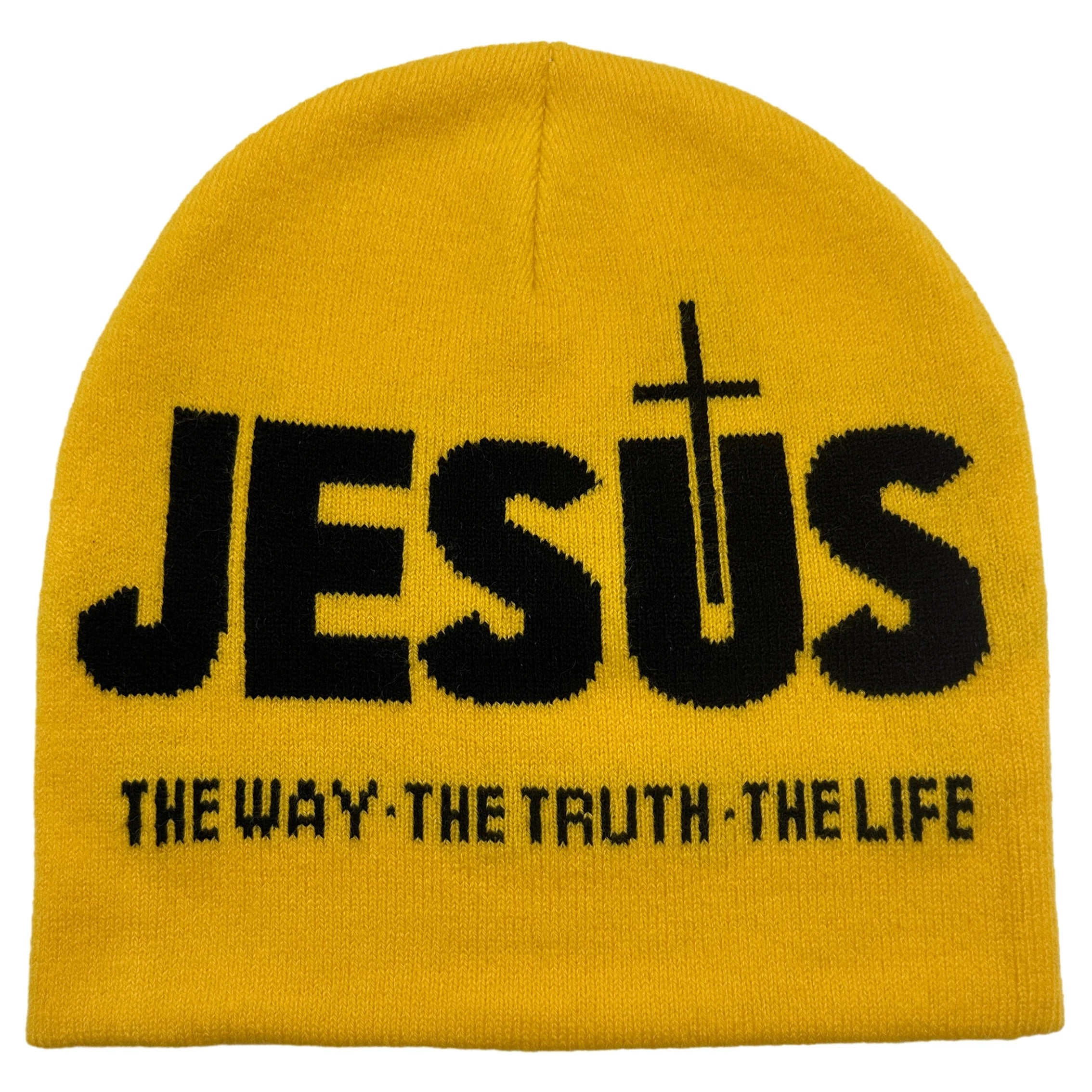 Jacquard Alphabet JESUS  Knit Hat Autumn/Winter Outdoor Thermal Hat Unisex Pullover Hat
