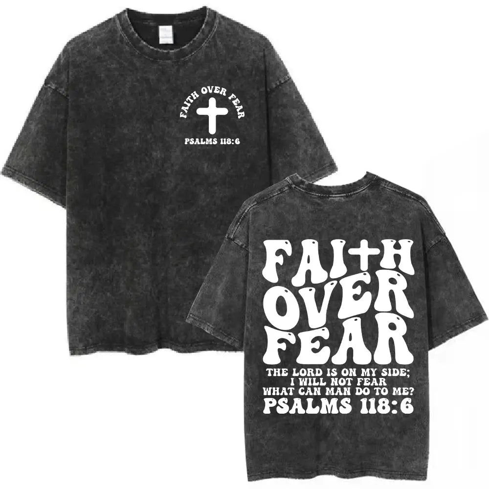 Salvation Jesus Paid It All Vintage Washed T Shirts Christian Bible Verse T-shirt Mens Women Fashion Oversized Cotton T-shirts