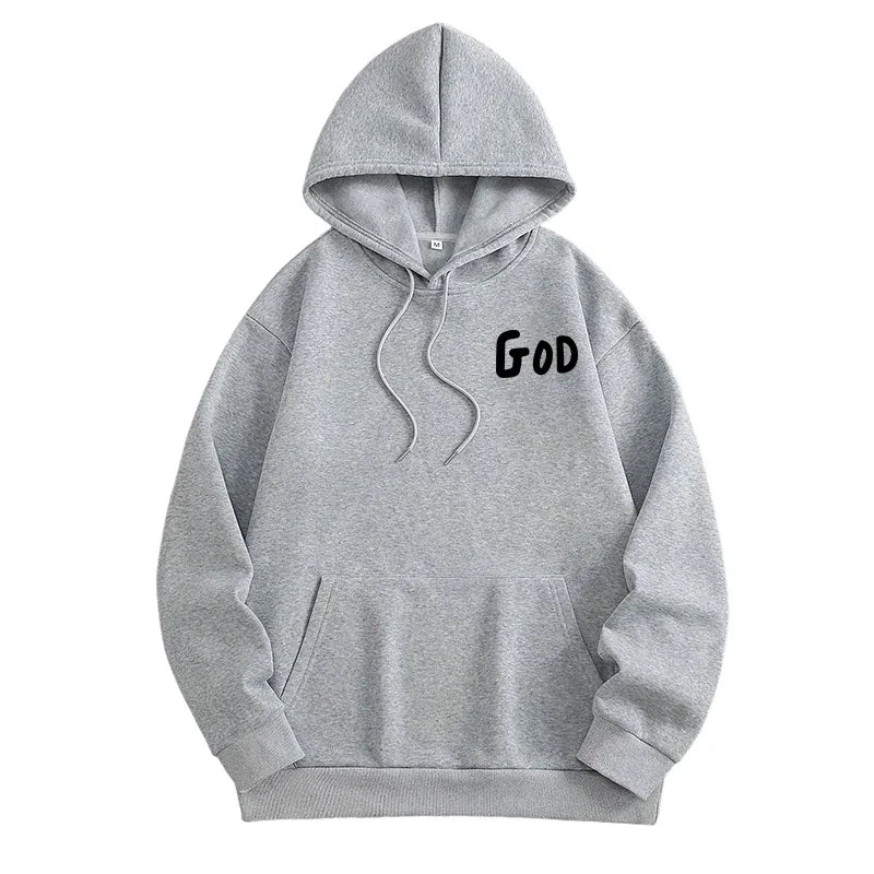2025 Hot Sale Christian God Printed Hoodie for Men High Quality Hooded Long Sleeved Top All Season Daily Casual Fashion Pullover