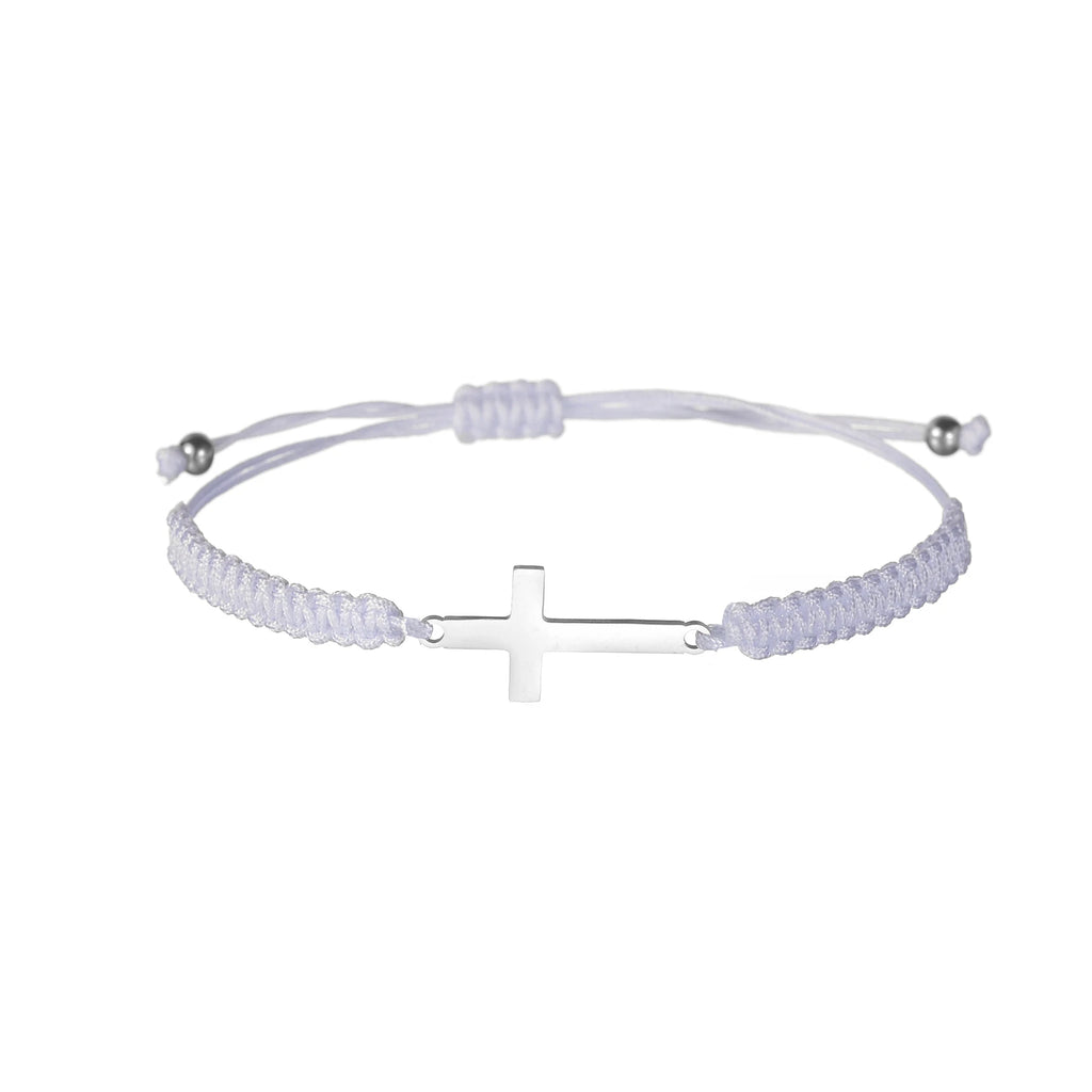 Couple Cross Woven Bracelets For Women Men White Black Braid Rope Thread Cords Charm Bracelets Wish Bracelet Jewelry
