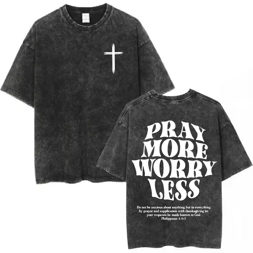 Salvation Jesus Paid It All Vintage Washed T Shirts Christian Bible Verse T-shirt Mens Women Fashion Oversized Cotton T-shirts