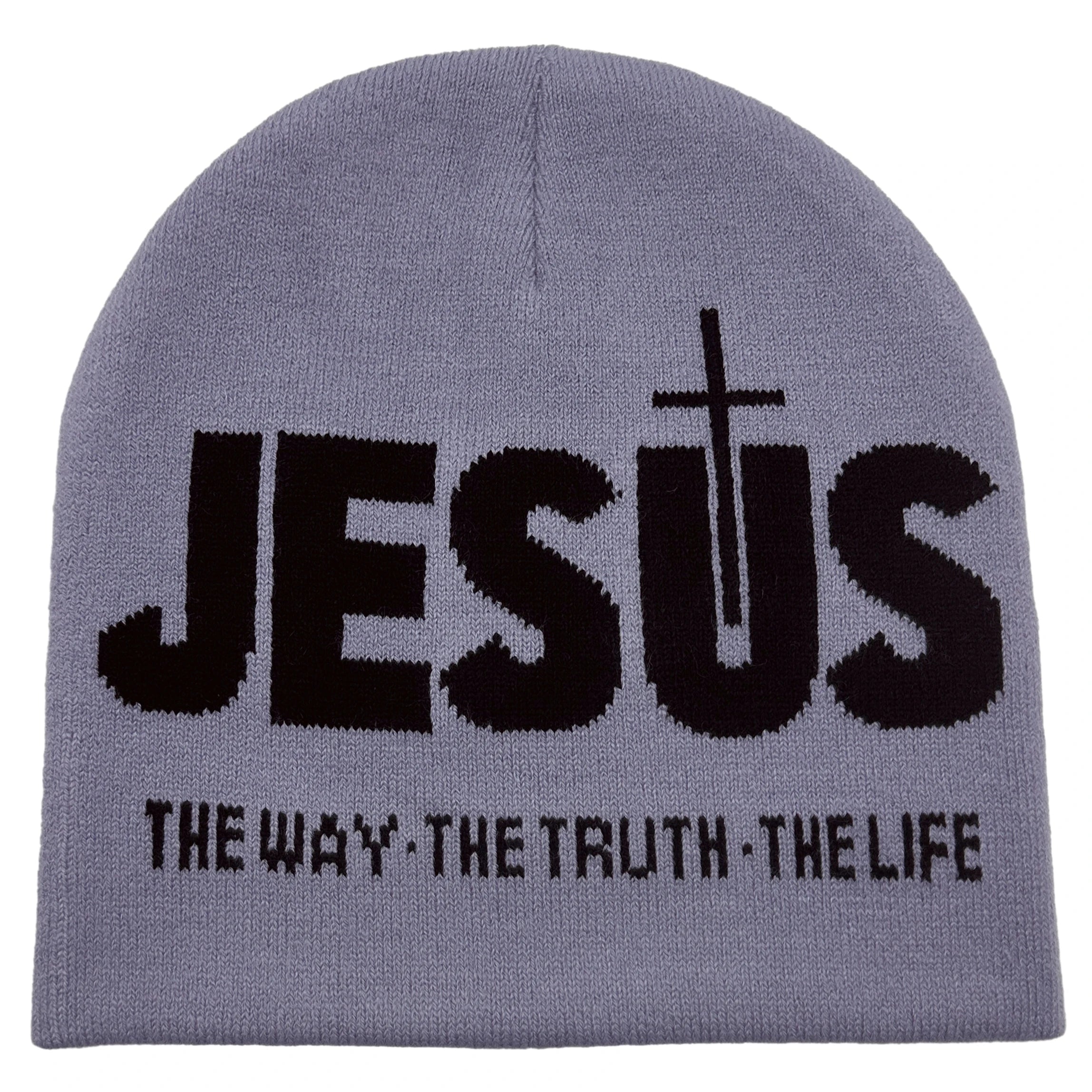 Jacquard Alphabet JESUS  Knit Hat Autumn/Winter Outdoor Thermal Hat Unisex Pullover Hat