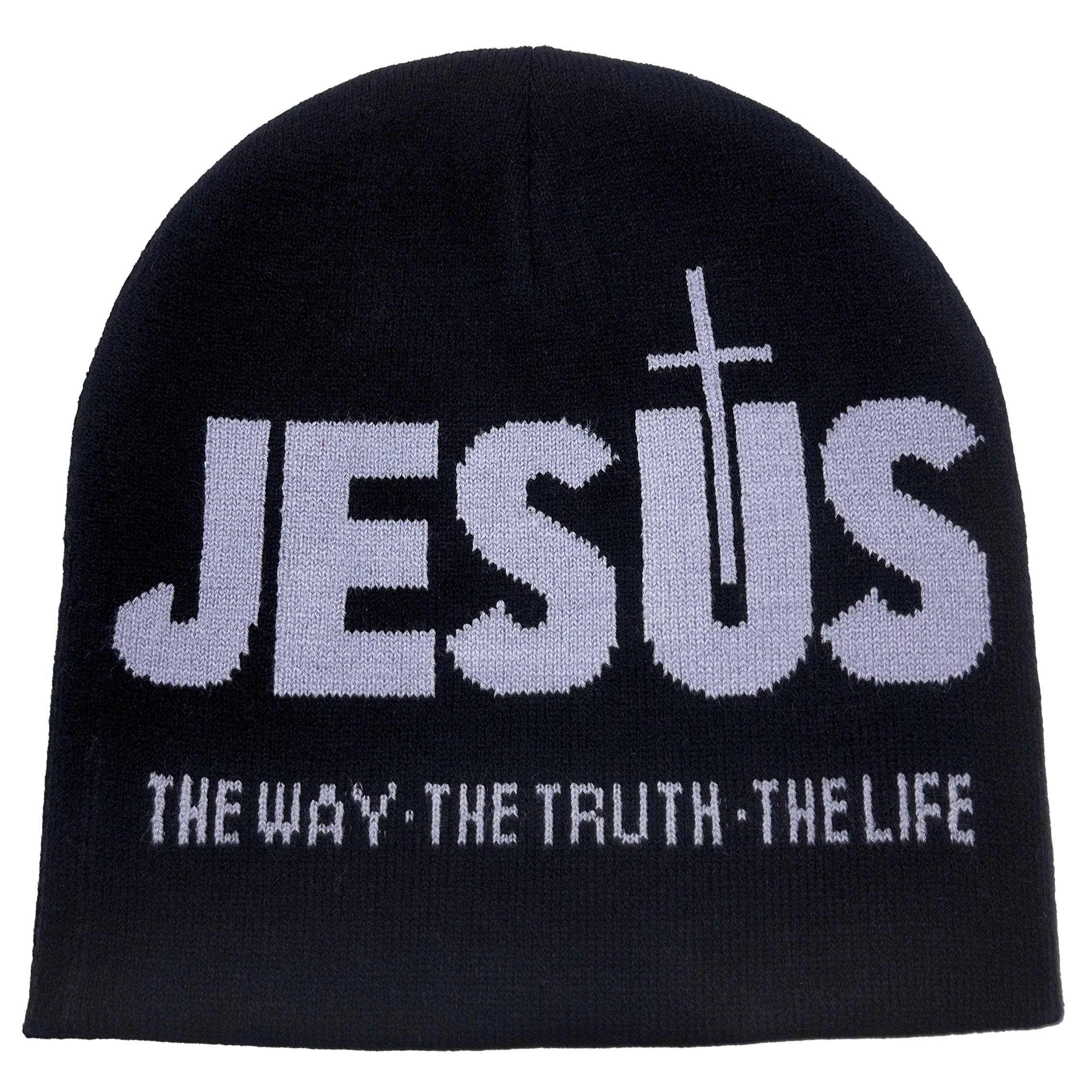 Jacquard Alphabet JESUS  Knit Hat Autumn/Winter Outdoor Thermal Hat Unisex Pullover Hat